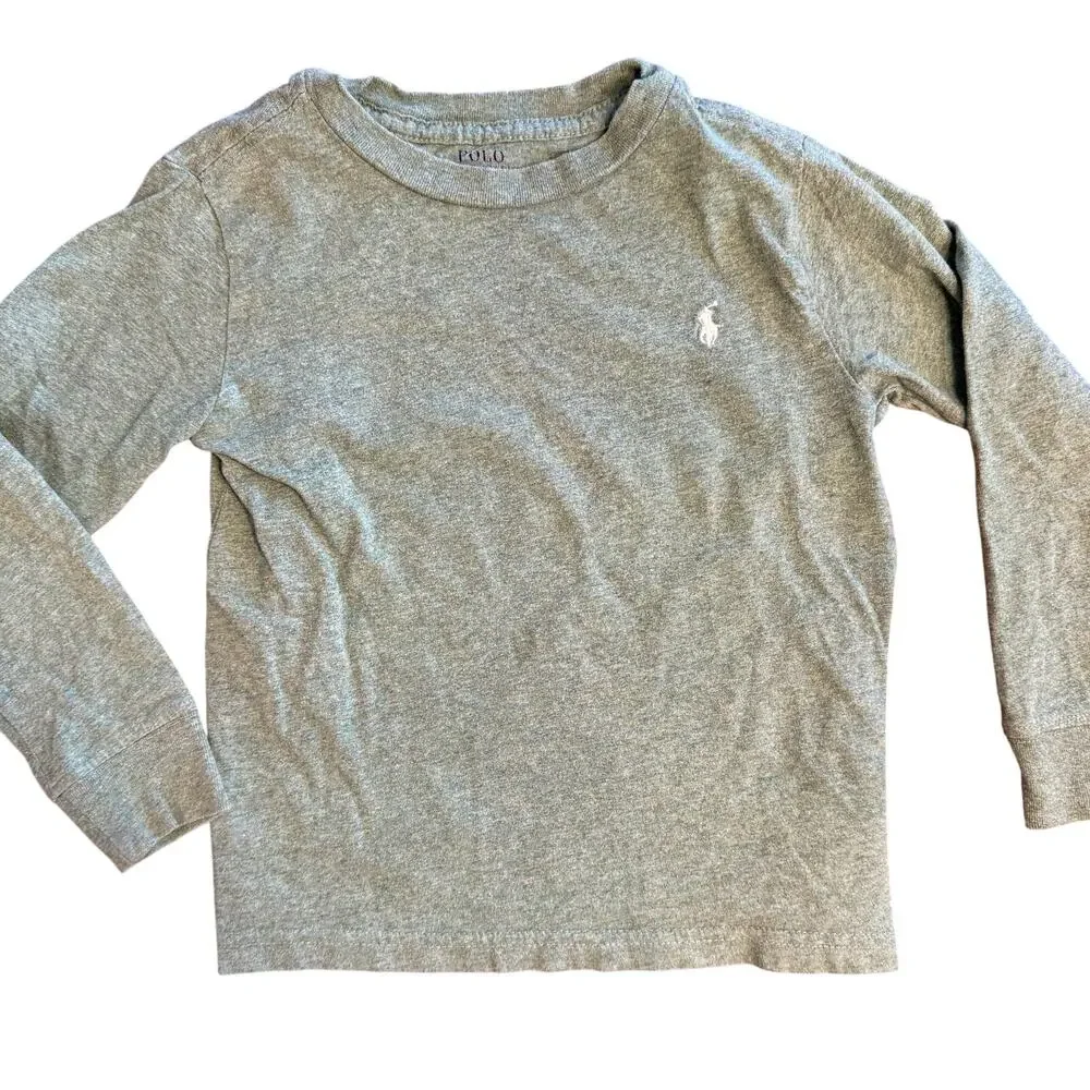 Polo Ralph Lauren Long Sleeve Top Bundle Boys 4T Green Gray - Picture 3 of 6